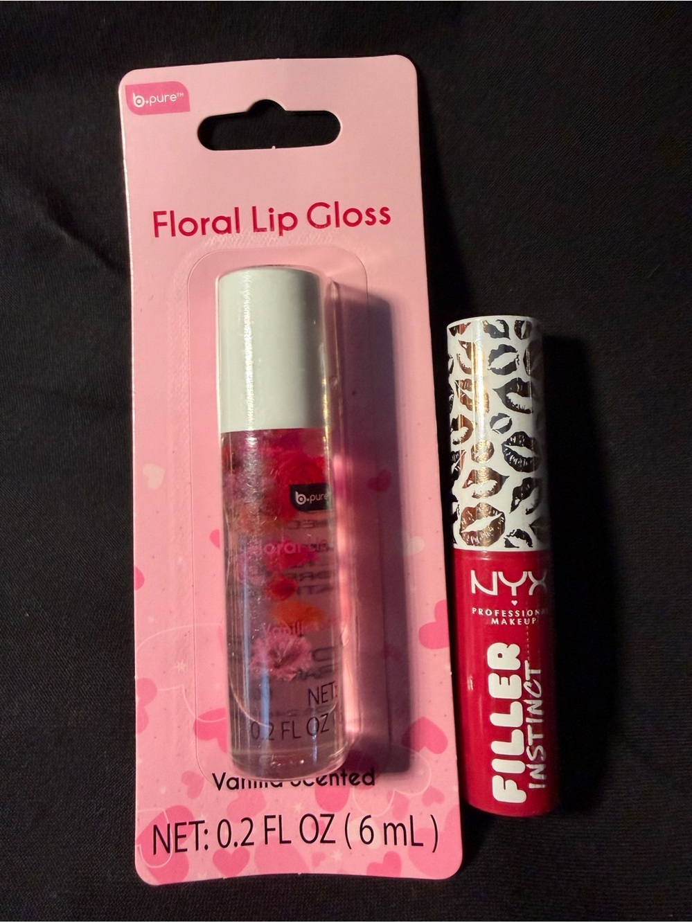 Lip Gloss - Floral also NYX high sheen lip color Rouge.